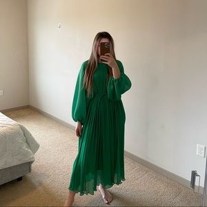 NWT ZARA Flowy Green Maxi Dress